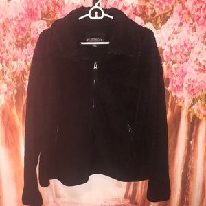Fuzzy Black Zip Up
